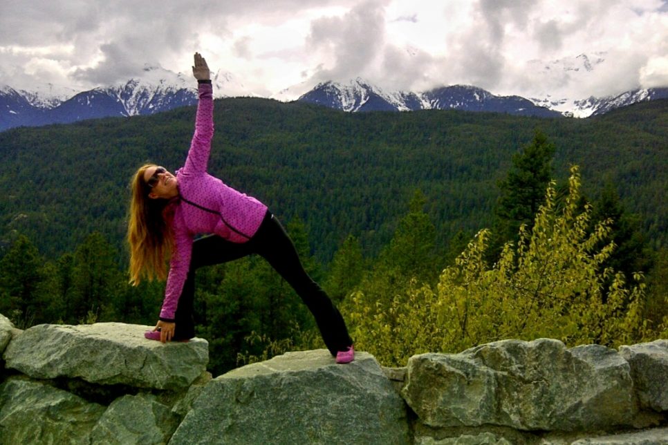 Author doing Yoga on Rocks